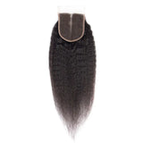 DM Brazilian Hair 4x4 Lace Closure Kinky Straight Natural Colour