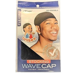 Magic Collection Stocking Wave Cap Flexible Unisex # 01300BLA