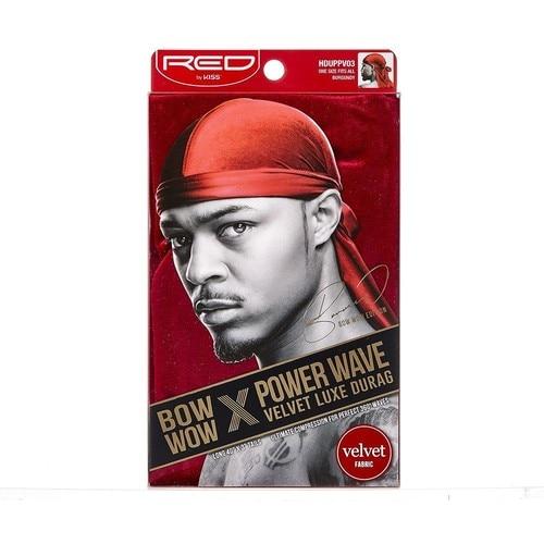 Red By Kiss Bow Vow X Power Wave Luxe Velvet Durag - BURGUNDY | BeautyFlex UK