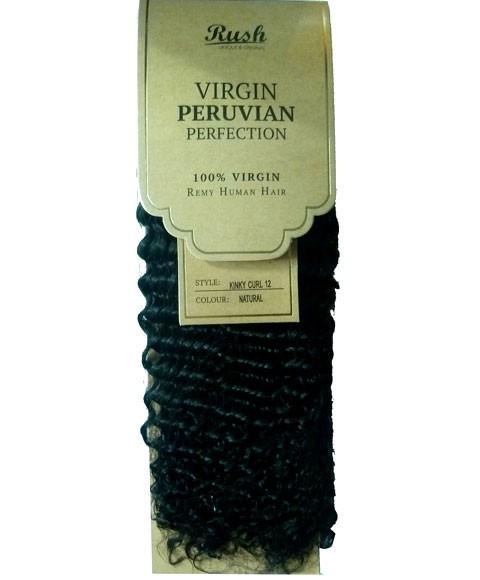 Rush Virgin Peruvian Perfection HH Kinky Curly Weave 12 Natural