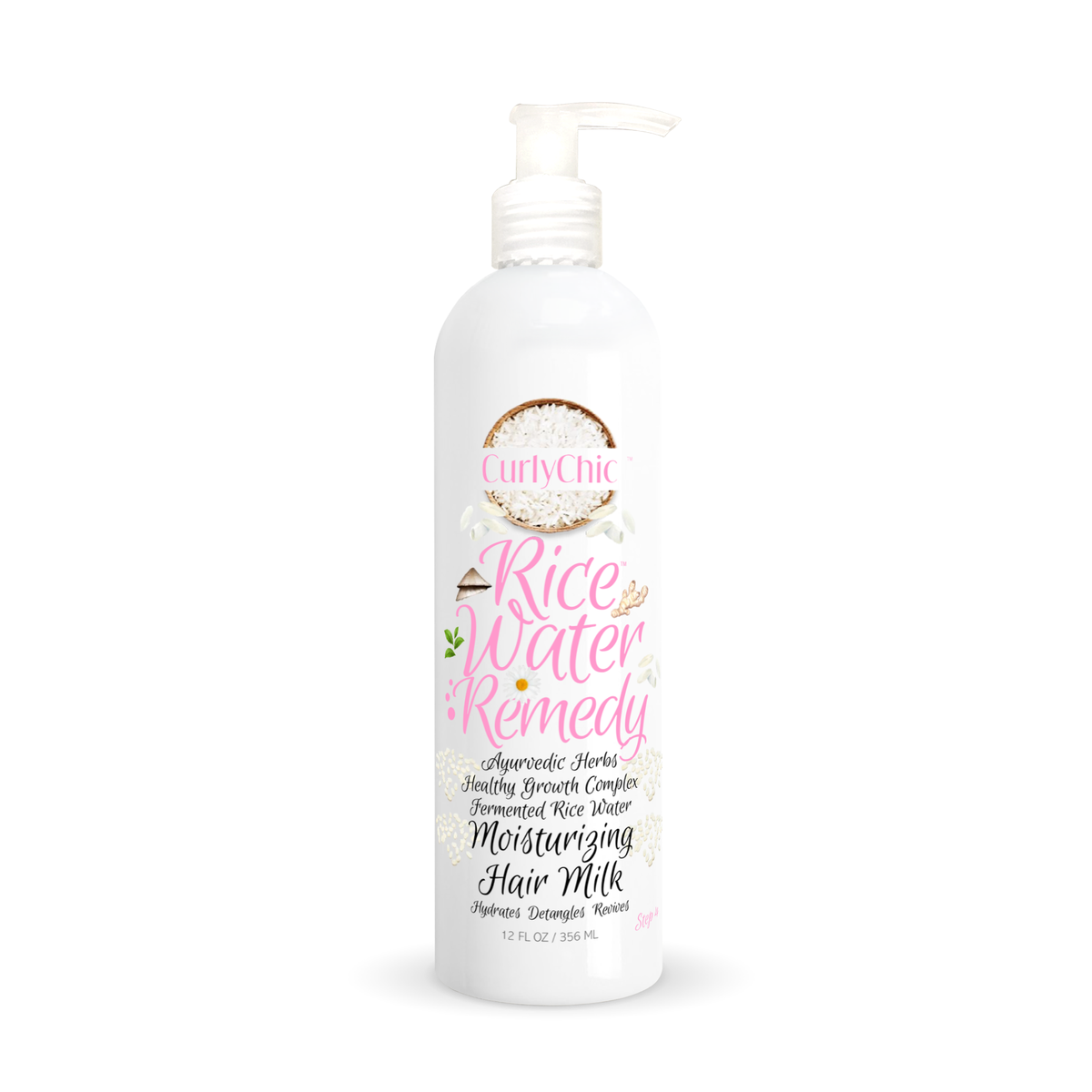 CurlyChic Rice Water Moisturizing Hair Milk 12oz | BeautyFlex UK