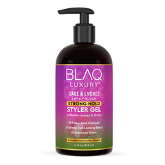 Blaq Luxury Sage & Lychee Strong Hold Styler Gel 355ml