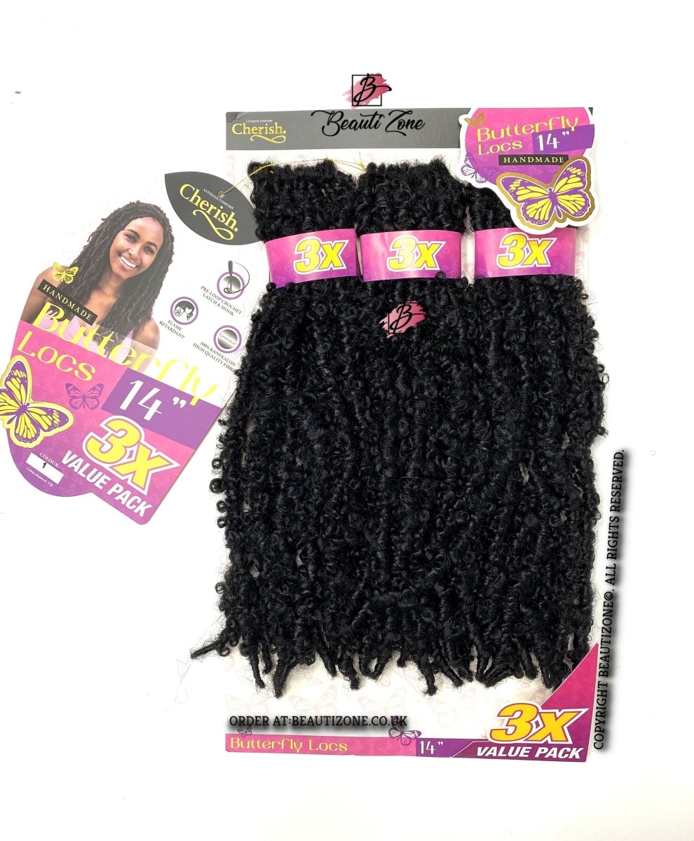 Cherish Bulk I Butterfly Locs l Crochet Hair 3 x Value Pack - 14" Inches