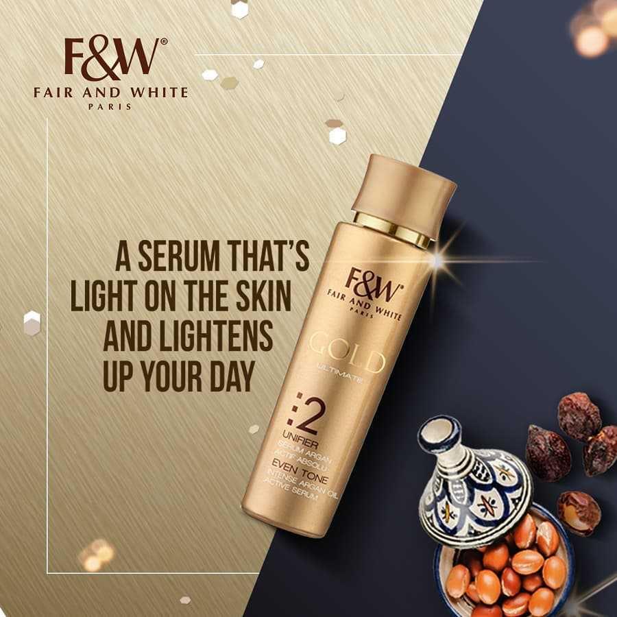 FAIR AND WHITE GOLD 2 UNIFIER SERUM ARGAN EVEN TONE 30ml | BeautyFlex UK